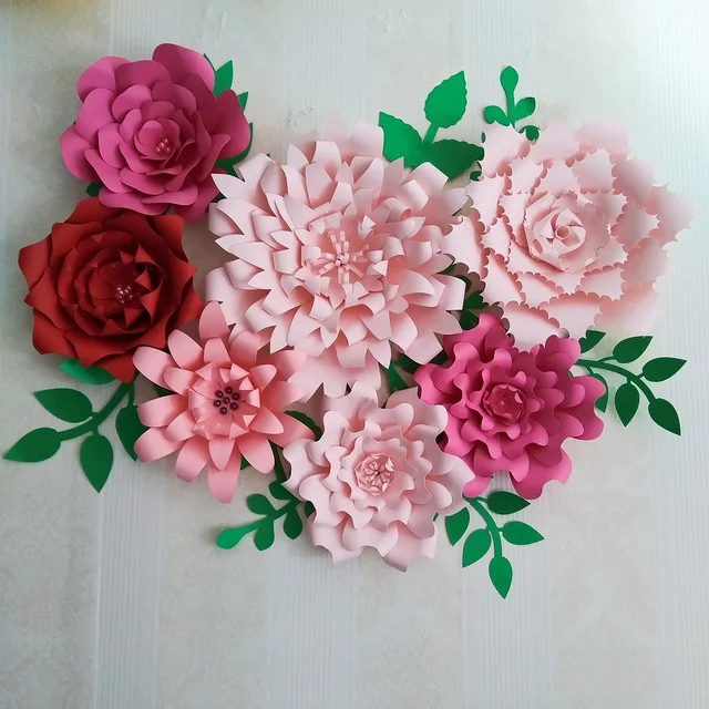 2018 Large Giant Paper Flowers Half Made Paper Flower Full Kits Giant ...