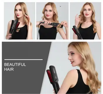 

Steam Hair Straightener Infrared Heating Flat Iron LED Display straightening Iron 2 Inch salon Styling Tools Wet & Dry hairstyle