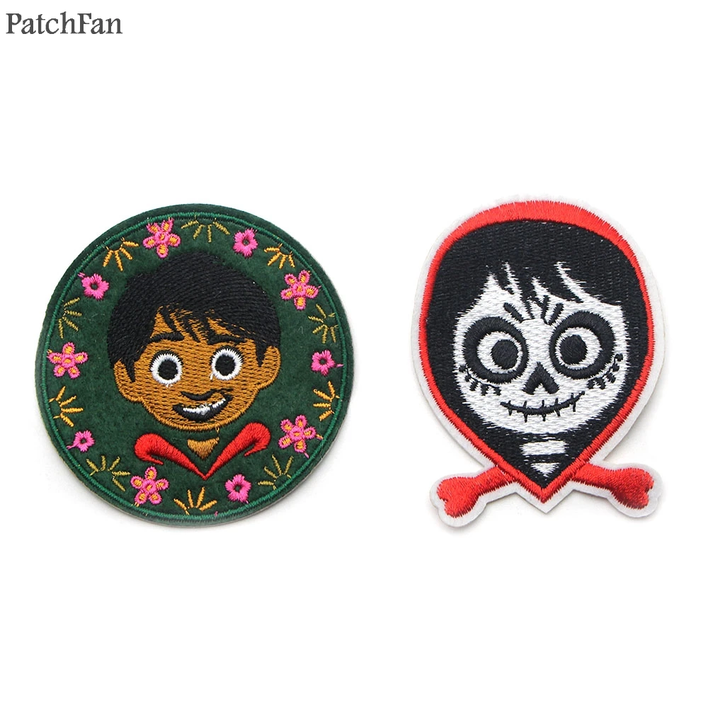 Patchfan Coco pixar Miguel аппликация в виде черепа наклейки швейная сумка Джерси para куртка одежда значки железная футболка A0818