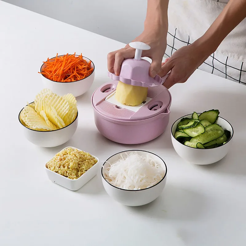 

Multifunction Vegetables Cutter Kitchen Stainless Steel Blade Grater Round Mandoline Slicer Potato Slicer Kitchen Peeler Gadgets
