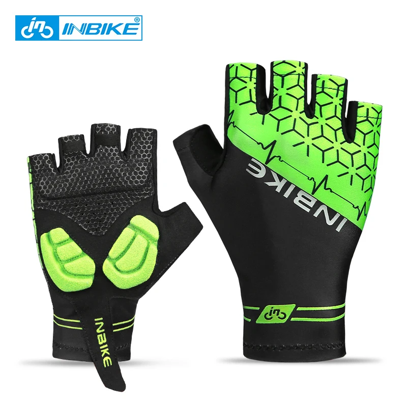 

INBIKE Cycling Gloves MTB Road Bike Gloves Men Sports Half Finger Anti Slip Gel Pad Women Bicycle MTB Road Bike Gloves Fitness