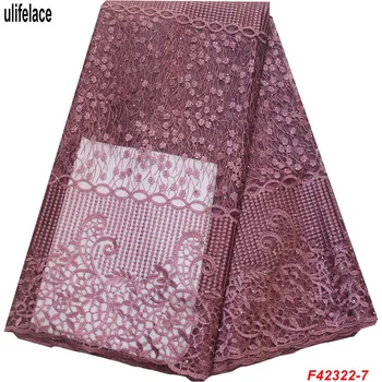 

2019 Hot Selling French Mesh Lace Fabric High Quality Onion Net Lace Fabric African Lace Fabrics For Wedding dresses F4-2322