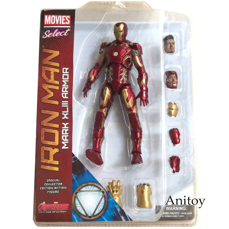 

Marvel Select Iron Man MK43 Mark XLIII Armor PVC Action Figure Collectible Model Toy 7" 18cm KT067 Ironman
