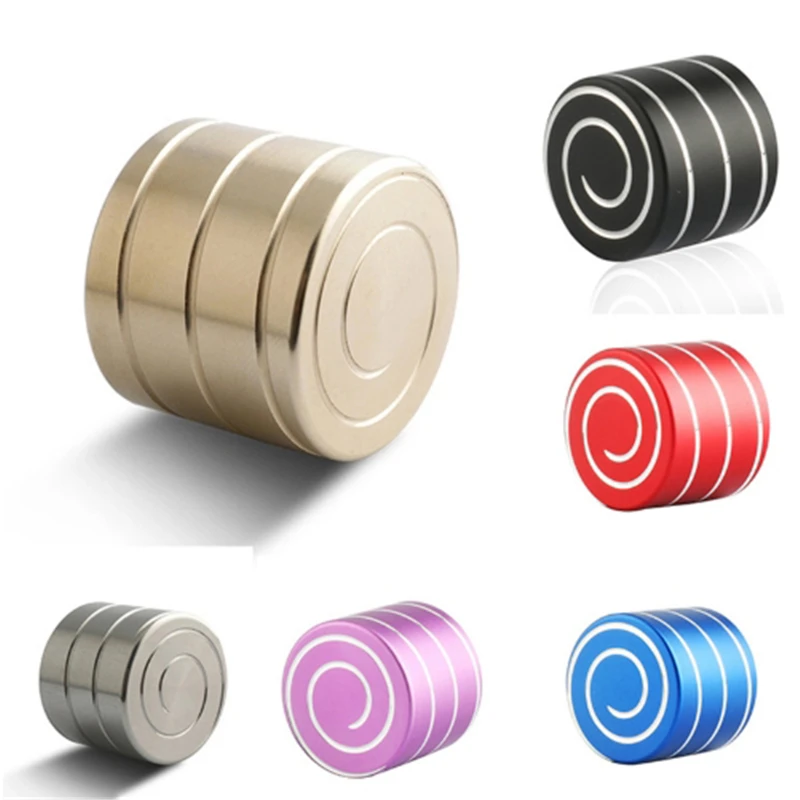 

1Pc Mini Vortecon Kinetic Desktop Toys Stainless Steel Brass Hypnosis Rotary Gyro Adult Fingertip Toy Children Toys Gift Gold