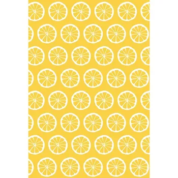 

8 ft Vinyl cloth yellow lemon patterns wallpaper photography backdrops for kids newborn baby photo studio portrait backgrounds