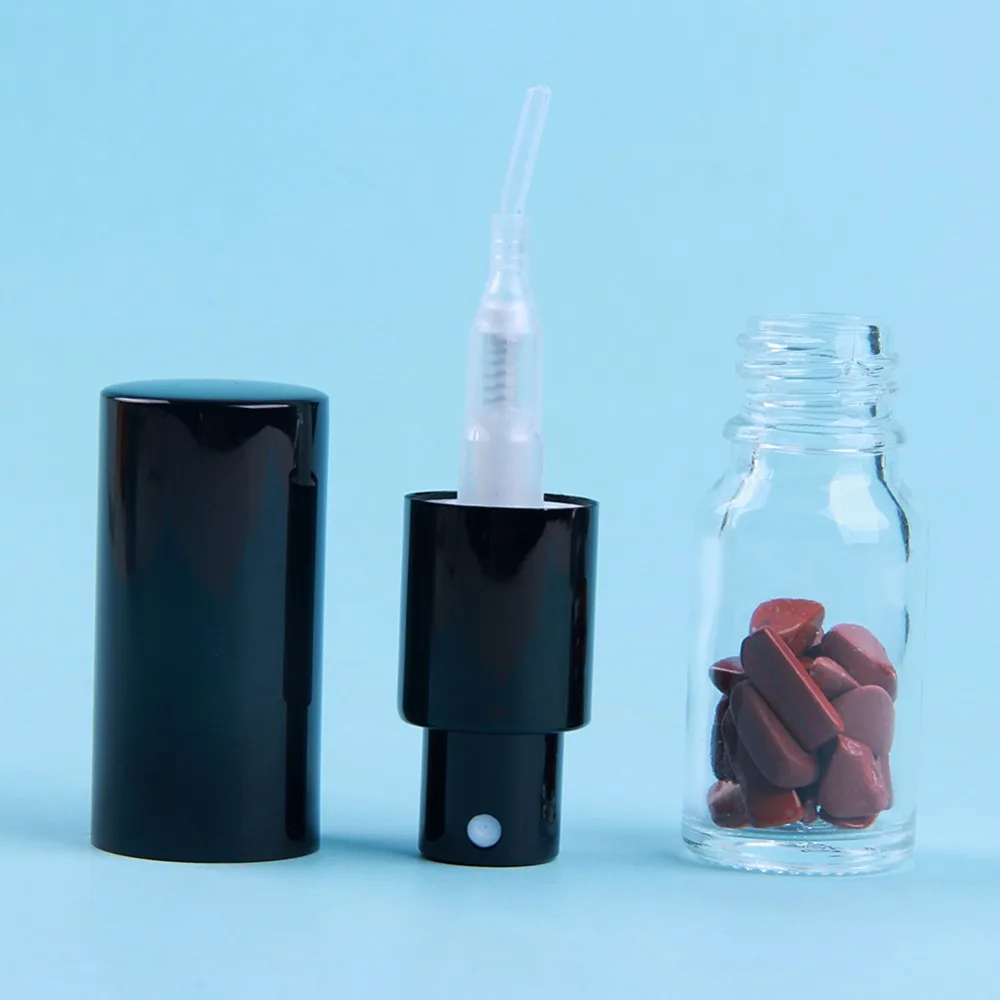 Cena Yaye naturalny kamień żetony 10 ml podróży przenośny wielokrotnego napełniania rozpylacz perfum przezroczyste szkło butelki z rozpylaczem przypadku 6 sztuk