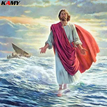 

5D diamond embroidery Jesus diamond painting cross stitch mosaic religious full square / round diamond decoration home DIY XY1