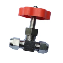 8 мм OD никелированный медный игольчатый клапан максимальное давление 0,8 МПа