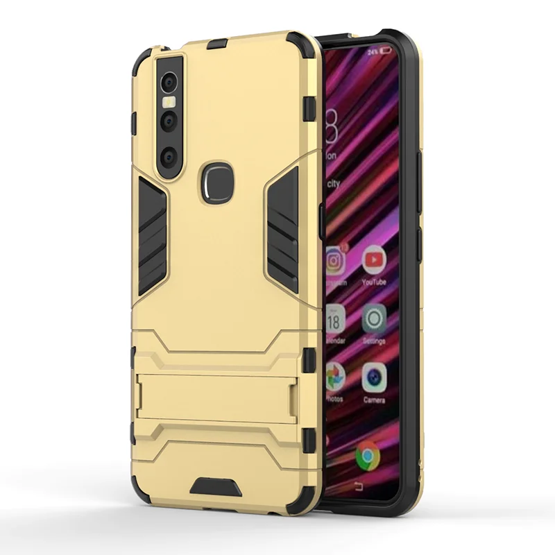 YueTuo luxury original armor case for bbk vivo v15 pro v15pro hybrid shockproof tpu phone Hard PC Soft Silicone back cover coque