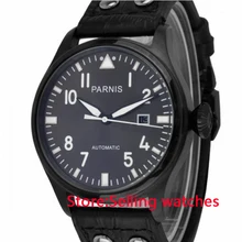 47 мм Parnis PVD Чехол черный циферблат автоматический мужской