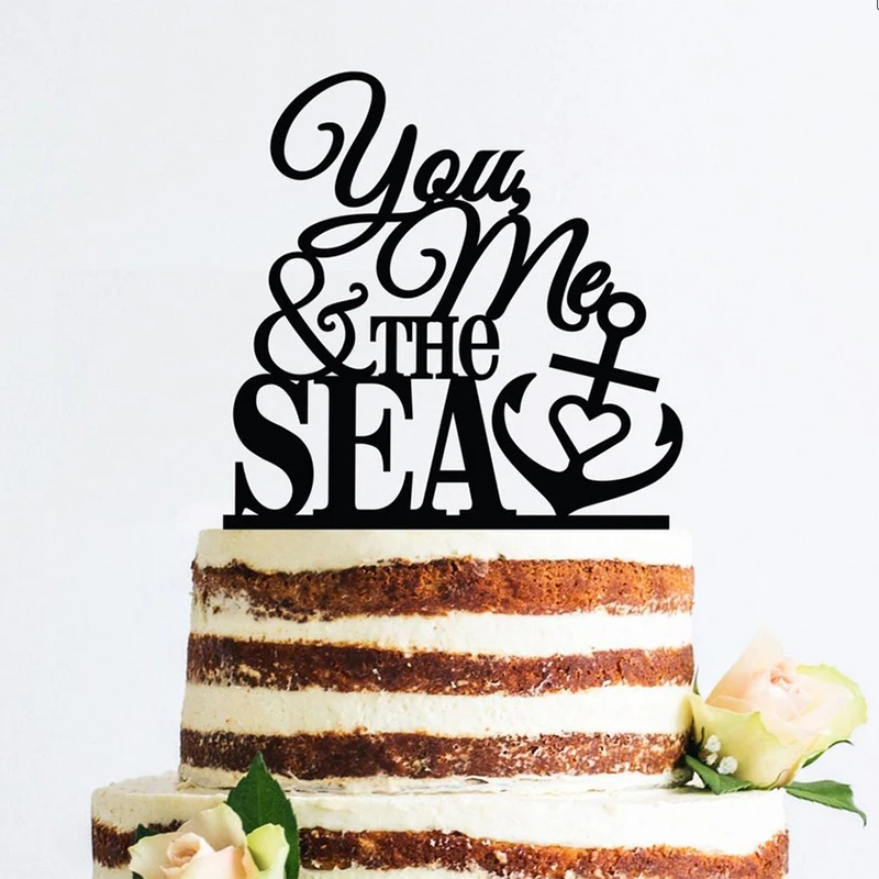 Современный Морской свадебный торт Topper You Me &amp The Sea красивое украшение для торта