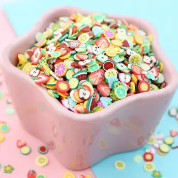 

Happy Monkey 100g/pack Slime Supplies Toys New DIY Polymer Clay Fruit Cake Accessories Filler Sprinkles For Fluffy Clear Slime