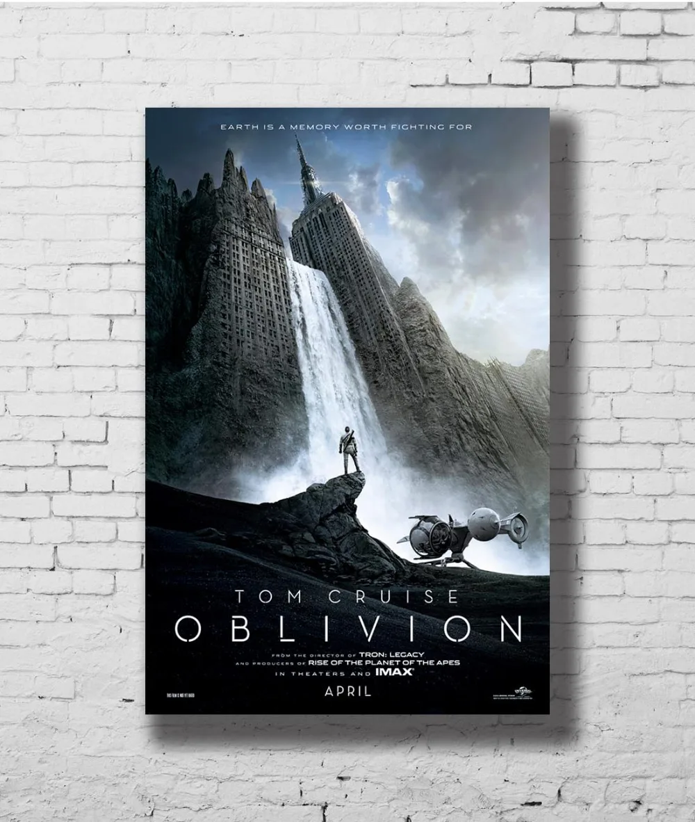 

OBLIVION MOVIE 2 Advance TOM CRUISE MORGAN FREEMAN Wall Sticker Home Decoration Silk Art Poster