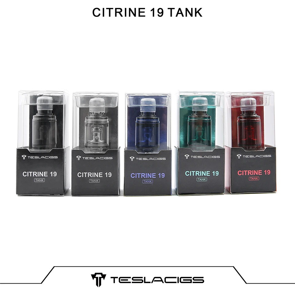 Original Tesla Citrine 19 Tank Sub Ohm atomizer 1.8ml Adjustable bottom airflow system E-cigarette Vape for Tesla Innovator Kit (7)