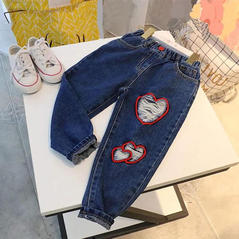  Spring Baby Denim Trousers Kids Boys Girls Jeans 2019 New Arrival Children Clothes Fashion Hole Pan