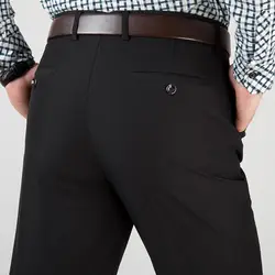 Для мужчин Повседневные штаны для мужчин 2017 Летняя мода хлопок дышащий работы Брюки для девочек Свободные Черный Темно-Бизнес Мотобрюки