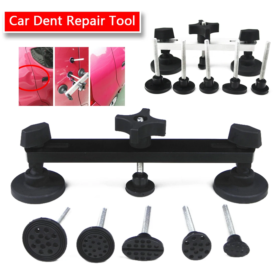

Car Repair Tool Kit Removing Dents Auto Tools Puller Dent Lifter Pulling Bridge Professional Car Dent Repair Tools 7pcs/set