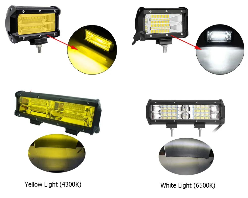 8.5 дюйма 144 Вт двойной ряды 4x4 внедорожный автомобиль светодиодный свет баров IP67 водонепроницаемый Наводнение 12 В авто работы лампы