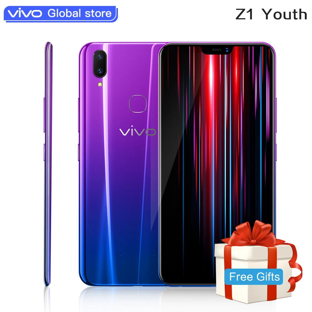 Vivo авторизовать Vivo Z1 Молодежный мобильный телефон 4G LTE Android 8,1 SDM626AIE Octa Core 6,26 "лицо Wake AI Поддержка сети Google