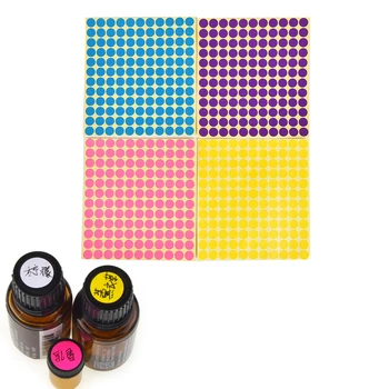 

132Pcs Round Circle Stickers Pre-printed Essential Oil Bottles Cap Lid Labels colorful for Young Living oils organizer
