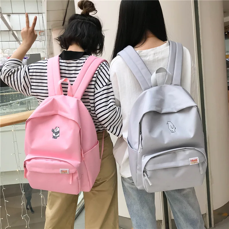 

Luxury Brand Design Pink Backpack school bags for teenage girls High Quality Candy Color ulzzang harajuku mochilas mujer 2018