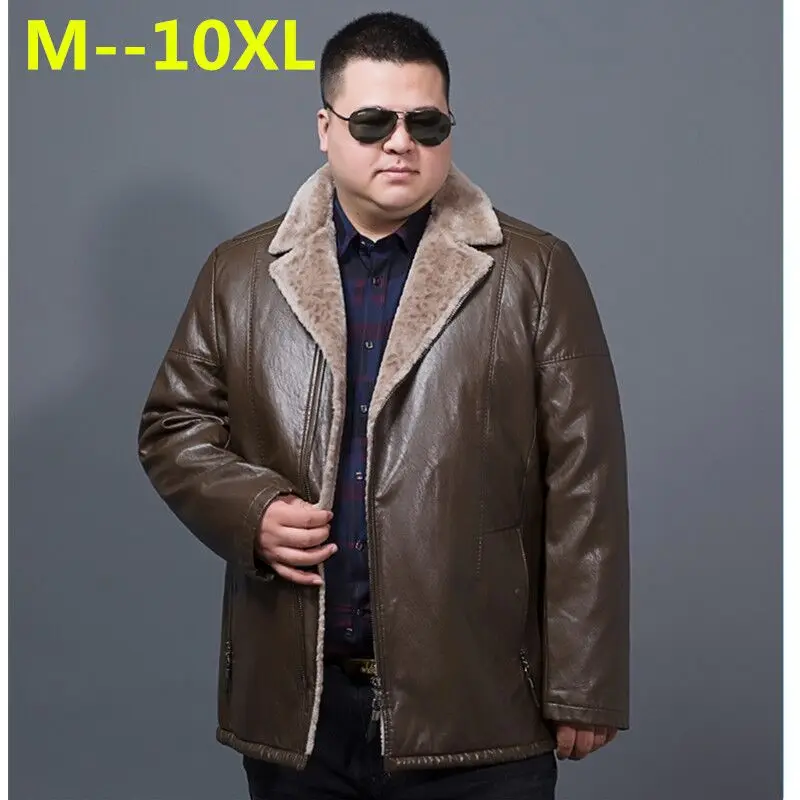 

10XL 9XL 8XL 6X Winter Men Geniune Leather Jacket Male Lapel Cashmere Coat Men Sheepskin Warm Jacket Male Brand Top Quality Coat