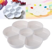 7 Holes Palette High Quality Acrylic Gouache Watercolor Paint Palette Plastic Paint Tray original south korean high quality very good wcs 103water colors 24 colors 7 5 ml watercolor oil paint