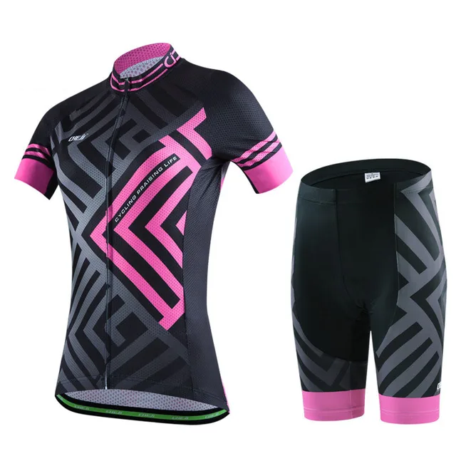 2017 Lycra Cycling Jersey Women 's Spring and Summer Short Sleeve Set