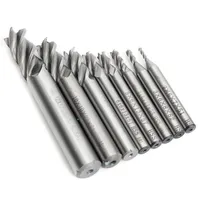 פלדה מיל עבור 8Pcs 2/3/4/5/6/8/10 / 12mm קאטר קוטר 4 חליל סוף מיל CNC קאטר HSS ישר Shank עבור סגסוגת פלדה Drill Bit כלי (4)