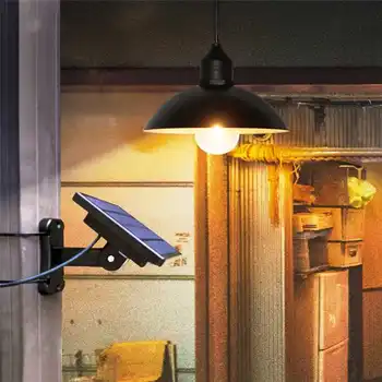 

CLAITE Solar Panel LED Retro Hanging Pendant Light Chandelier Garden Road Lamp for Outdoor Yard Garden Driveway Pathway Street