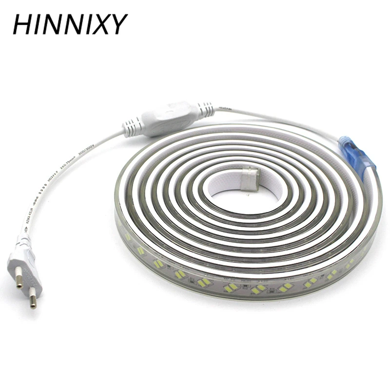 Hinnixy LED IP67 водонепроницаемая Регулируемая полоска лампа 220В Теплая/холодная белая