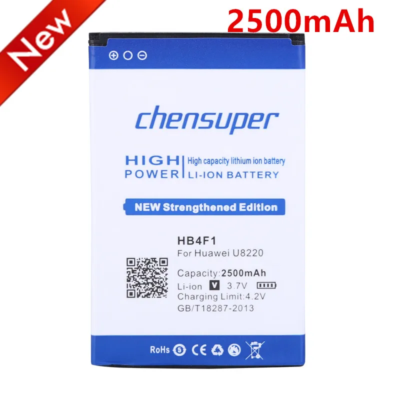 Новая батарея 2500mAh HB4F1 для Huawei U8220 U8230 E5830 E5838 E5 C8600 T-Mobile Pulse E585 Ascend M860 X5 U8800 C8800 |