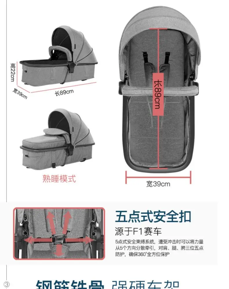 Jual Mewah Kereta Dorong Bayi 3 In 1 Tinggi Melihat Empat Wheel Portabel Jogging Kereta Dorong Bayi Baru Lahir Bayi Kereta Bayi Kamar Bayi Kereta kursi Mobil