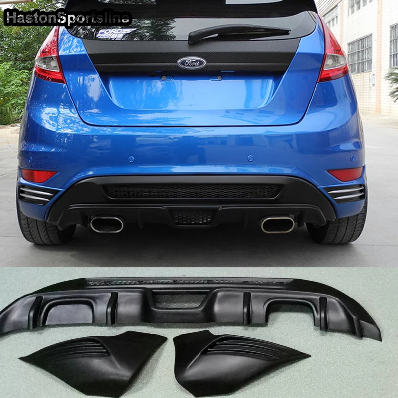 Per Ford Fiesta MK7 ABS Rear Splitter Diffusore Boky Kit 2008 2009 2010