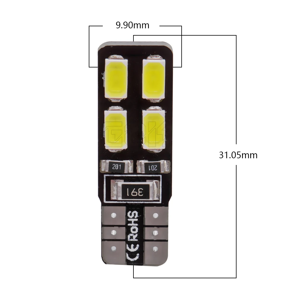 Оптовая продажа 100 шт./лот Canbus T10 8smd 5630 5730 Светодиодная Автомобильная фара без
