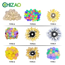 CHIZAO светодиодный праздничный Сказочный светящийся держатель для карт со звездами, снежный пузырь, водонепроницаемые украшения Для Новогодняя вечеринка, освещение DIY