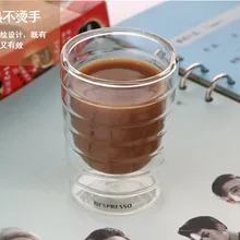 Nespresso Caneca ручная дутая Двойная Стенка сывороточный протеин canecas N эспрессо Кофейная кружка эспрессо Кофейная чашка термостекло