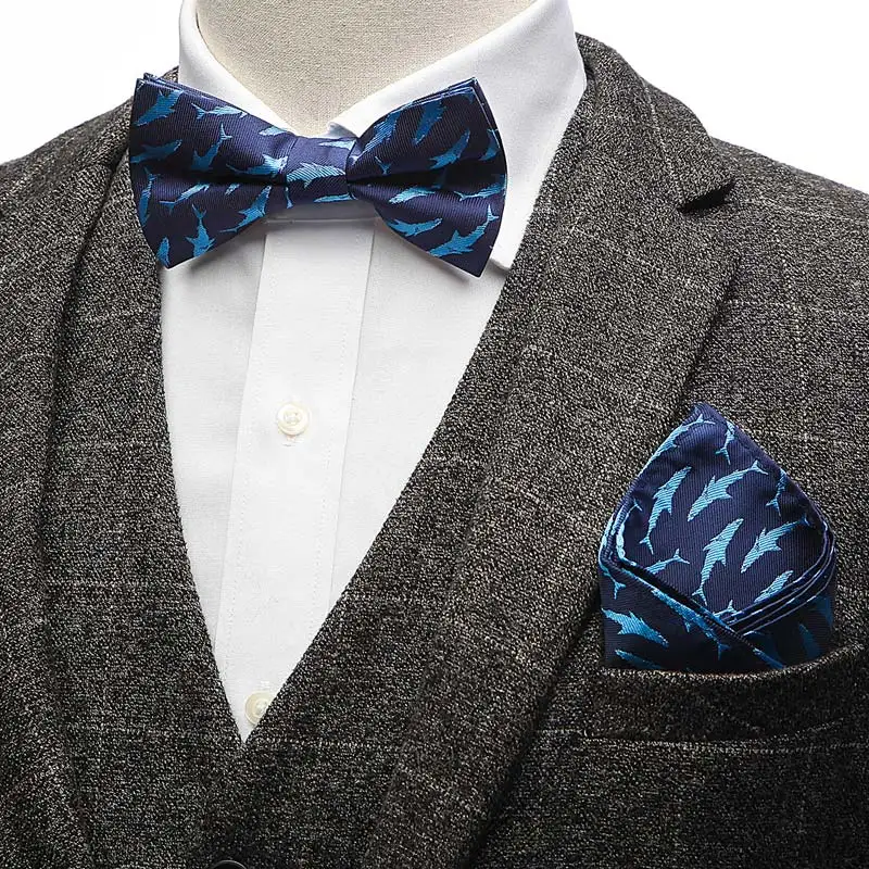 Factory Men/'s Floral Hanky Bowtie Set Striped Plaid Bow Tie Pocket Square Lot