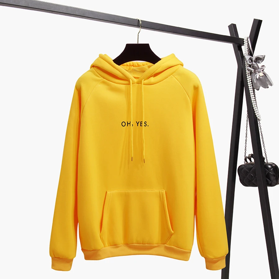 

Casual Hoodies Women Winter Thicker Hooded Pullover Plus Size Vogue Letter Sweatshirts Long Sleeve Loose Ladies Hoodies Vintage