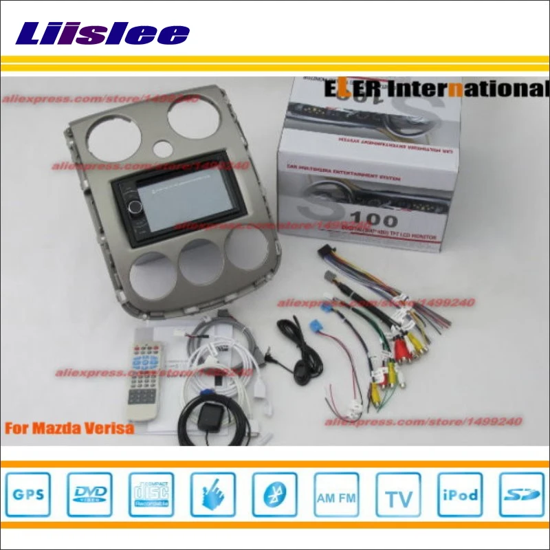 Clearance Liislee For Mazda Verisa 2004~2014 Car Radio Stereo CD DVD Player GPS NAVI HD Touch Audio Video S100 Nav Navi Navigation System 4