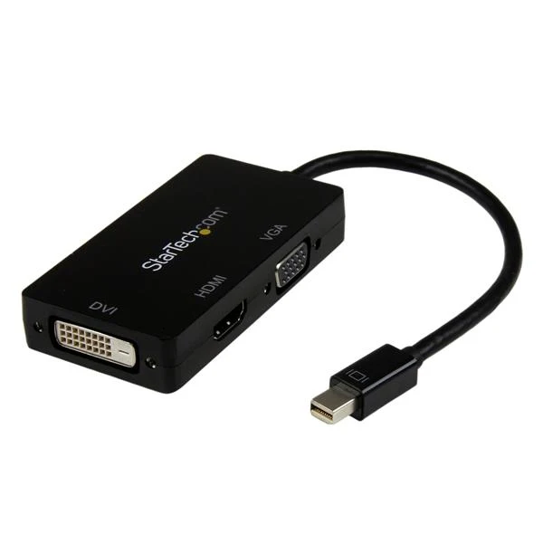 

StarTech.com Adaptador Conversor de Mini DisplayPort a VGA DVI o HDMI - Convertidor A/V 3 en 1 para viajes, 1080p,480p