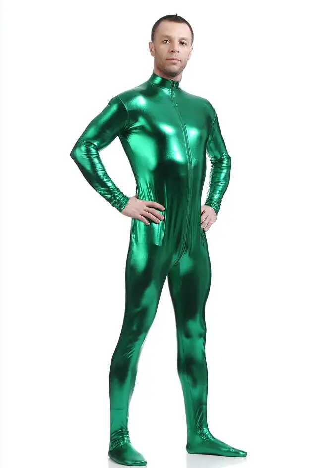 Cosplay&ware Ensnovo Men Latex Suit Black Shiny Metallic Tights Gold Zentai Full Body Unitard Custom Skin Bodysuit Zipper Front -Zentai shop online HTB1.z YNwHqK1RjSZFgq6y7JXXa7.jpg