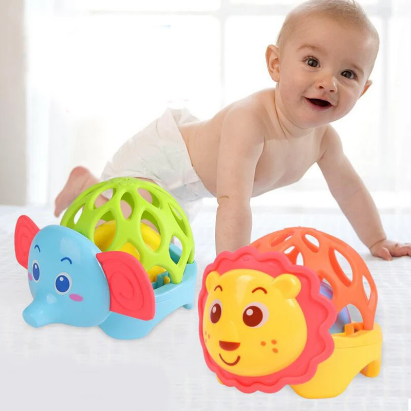 

Soft Plastic 1Pc Baby Rattle Toys 0-12/13-24 Months Toddler Infant Toy for Boy Girl Children Kawaii Elephant Lion Hand Bell 2019