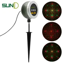 SUNY открытый лазерный свет озеленение Водонепроницаемый 3 отверстия двойной красный и зеленый 8 моделей и статические Star OBG-H0 8 1RGR