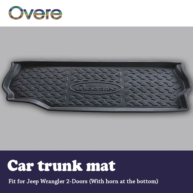 

Overe 1Set Car Cargo rear trunk mat For Jeep Wrangler 2-Doors With horn on the bottom YJ TJ JK JL Styling Anti-slip accessories
