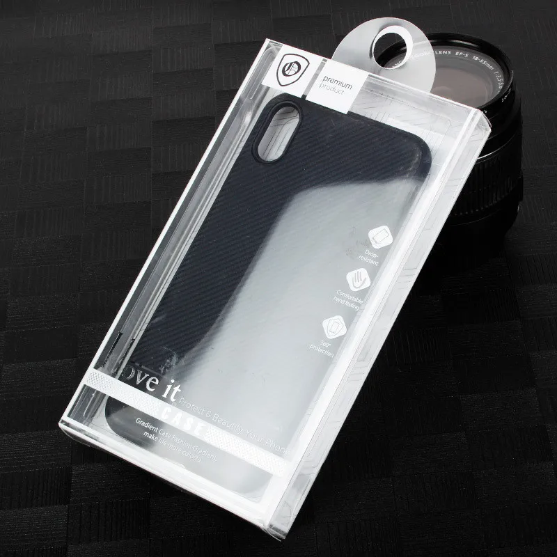 500 шт/партия пластиковая упаковка ПХВ пластиковая прозрачная Розничная упаковка коробка для iPhone X XR 6 6s 7 7 Plus чистый мобильный телефон чехол