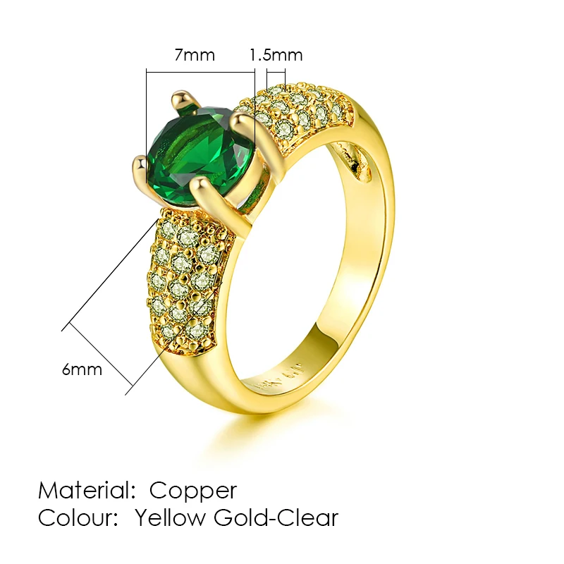 ZHOUYANG, кольцо для женщин, Красный Кристалл, элегантное обручальное кольцо, розовое золото, австрийские кристаллы, модное ювелирное изделие ZYR187 - Цвет основного камня: R816