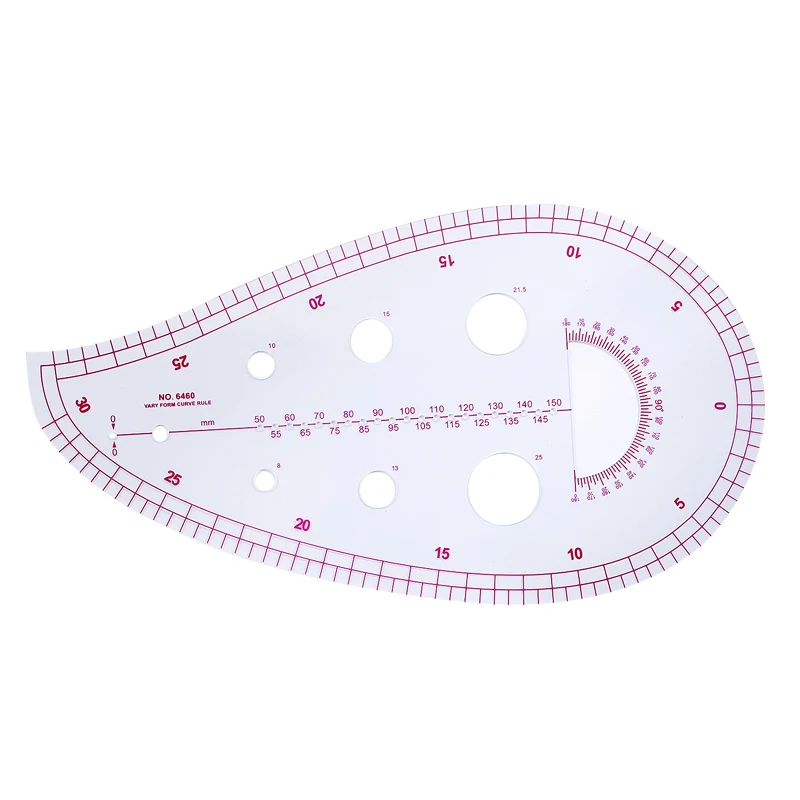 Пластиковые прозрачные французские кривые линейки шлицевые Швейные Лоскутные ножки портновские линейки для резки ткани