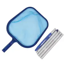 Swimming Pools Skimmer Net Telescopic rod Rubbish Cleaning Rake Leaf Mesh Deep Bag Net Salvage net