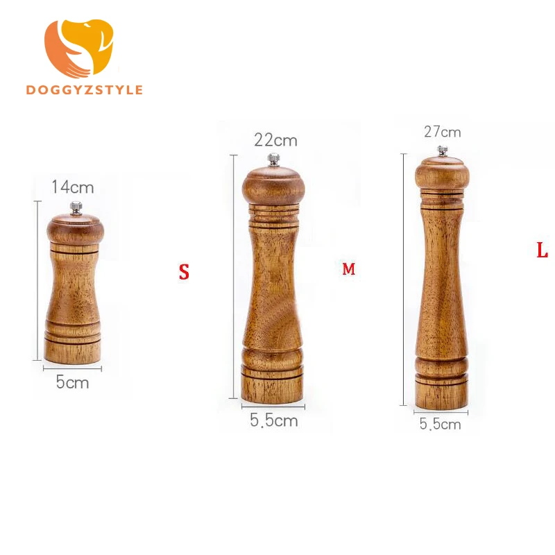 

1pcs Wooden Salt And Pepper Mill Tool Handheld Seasoning Mills Grinder Spice Salt and Pepper Grinder Manual Grinder Kitchen Tool
